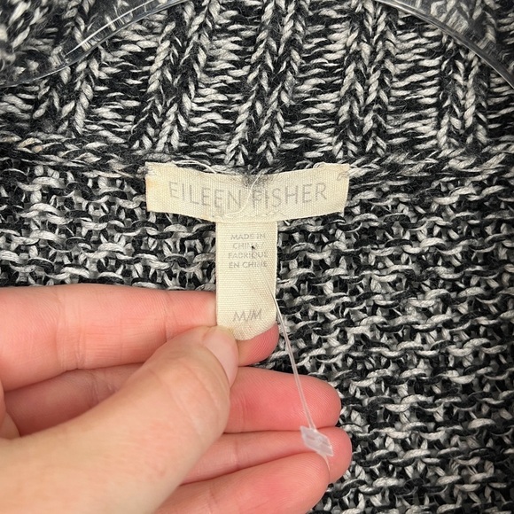 Eileen Fisher Chunky Multi Color Knit Cashmere and Organic Cotton Turtleneck M - Picture 4 of 6